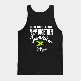 Friends That Travel Together Jamaica Group Trip 2024 Caribbean Vacation Fun Matching Design Tank Top